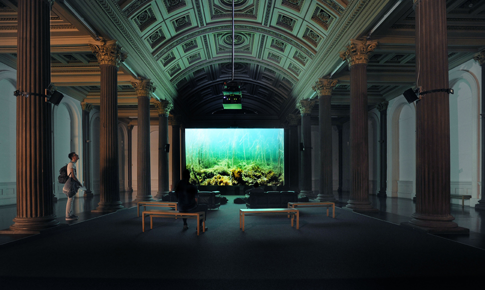 'Clyde Reflections' installed at the Glasgow gallery of Modern Art, June 2015.